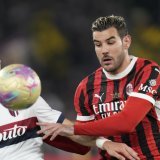 Theo Hernandez (à droite) quitte l'AC Milan pour rejoindre le championnat saoudien KEYSTONE/AP/GREGORIO BORGIA